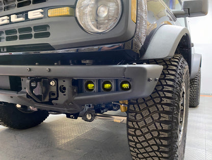 ORACLE Lighting 21-22 Ford Bronco Triple LED Fog Light Kit for Steel Bumper - Yellow SEE WARRANTY