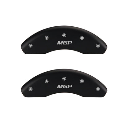 MGP 4 Caliper Covers Engraved Front Charger Engraved Rear RT Black finish silver ch