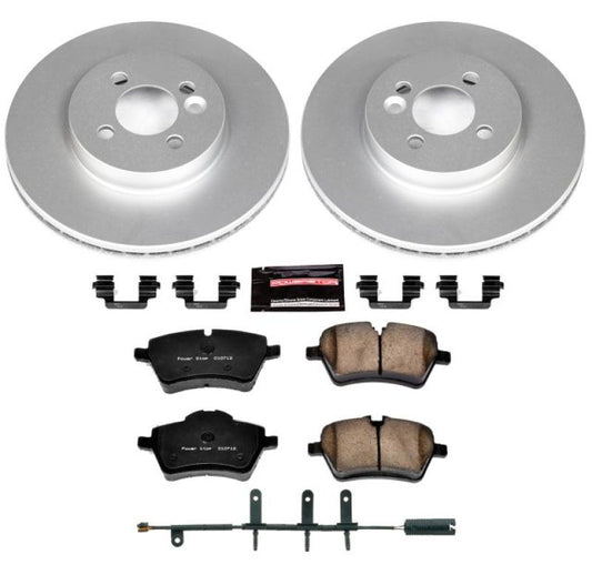 Power Stop 07-08 Mini Cooper Front Z23 Evolution Sport Coated Brake Kit