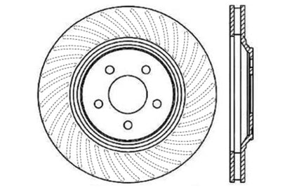 StopTech 94-04 Ford Mustang SVT Cobra Slotted & Drilled Sport Front Right Brake Rotor