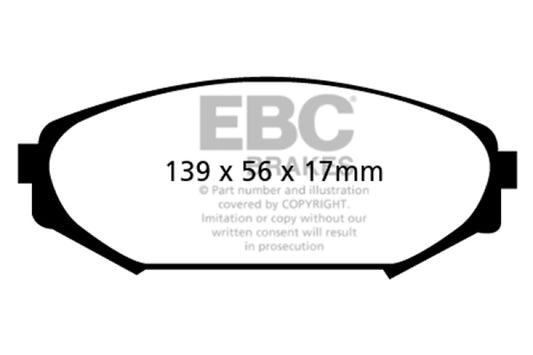 EBC 00-02 Acura MDX 3.5 Greenstuff Front Brake Pads