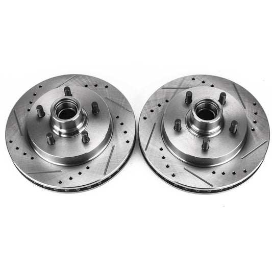 Power Stop 98-02 Chevrolet Camaro Rear Evolution Drilled & Slotted Rotors - Pair