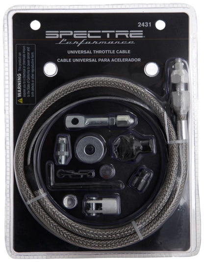 Spectre Throttle Cable w/Braided SS Housing - 3ft.