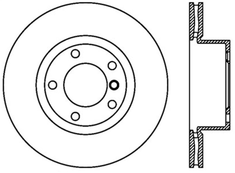 StopTech 08-10 BMW 128i Cross Drilled Left Front Rotor