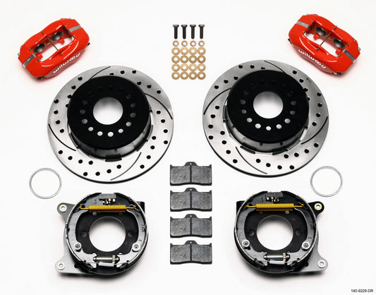 Wilwood Forged Dynalite P/S P-B Kit Drilled-Red 2005-2014 Mustang