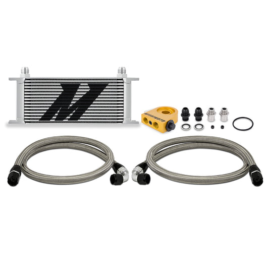 Mishimoto Universal Thermostatic Oil Cooler Kit 16-Row Silver