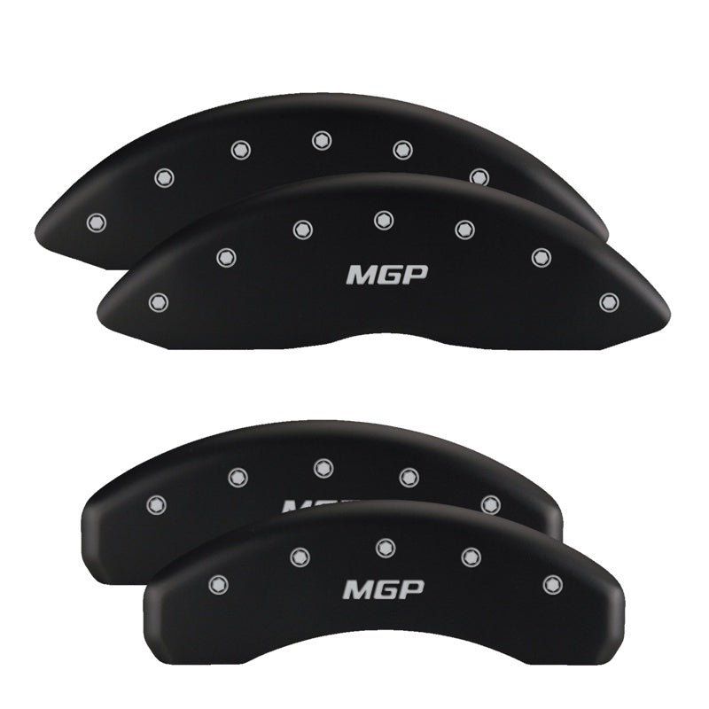 MGP 4 Caliper Covers Engraved Front & Rear Chevy racing Red finish silver ch