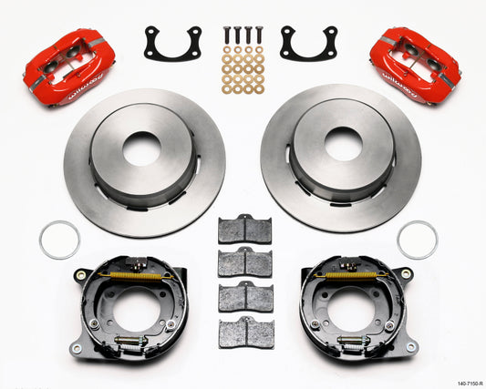 Wilwood Forged Dynalite P/S Park Brake Kit Red Big Ford New 2.50in Offset Currie Blank