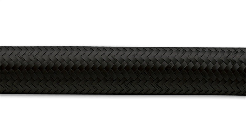 Vibrant -6 AN Black Nylon Braided Flex Hose (5 foot roll)