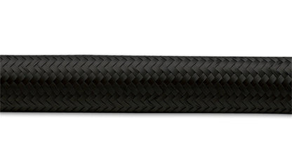 Vibrant -6 AN Black Nylon Braided Flex Hose (2 foot roll)
