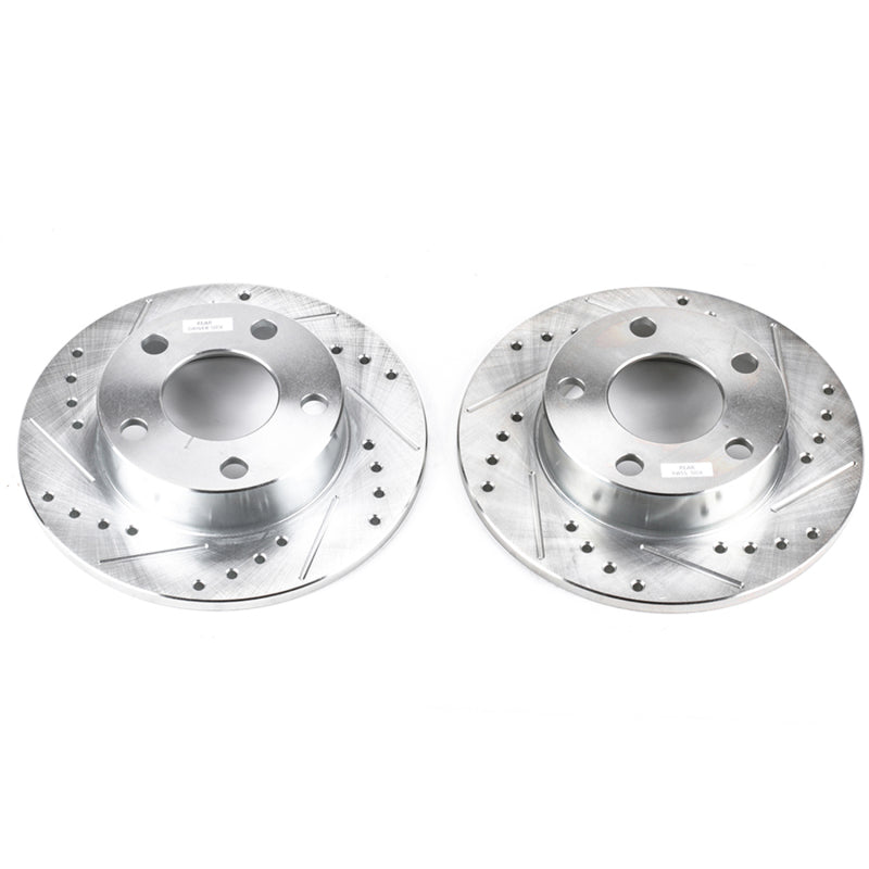 Power Stop 96-01 Audi A4 Quattro Rear Evolution Drilled & Slotted Rotors - Pair