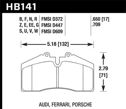 Hawk DTC-80 91-94 Porsche 911 Rear / 94-98 Porsche 911 Front / 86-91 Porsche 928