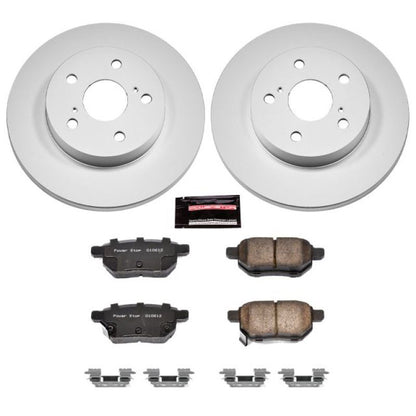 Power Stop 09-10 Pontiac Vibe Rear Z17 Evolution Geomet Coated Brake Kit