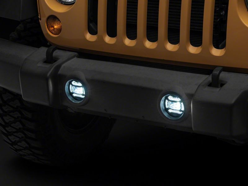 Raxiom 07-18 Jeep Wrangler JK Axial Series 4-In LED Fog Lights- Clear