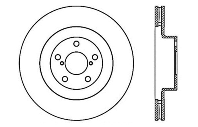 StopTech 02-10 WRX Drilled Left Front Rotor