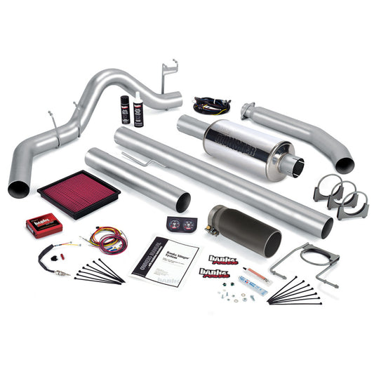 Banks Power 02 Dodge 5.9L 235Hp Ext Cab Stinger System - SS Single Exhaust w/ Black Tip