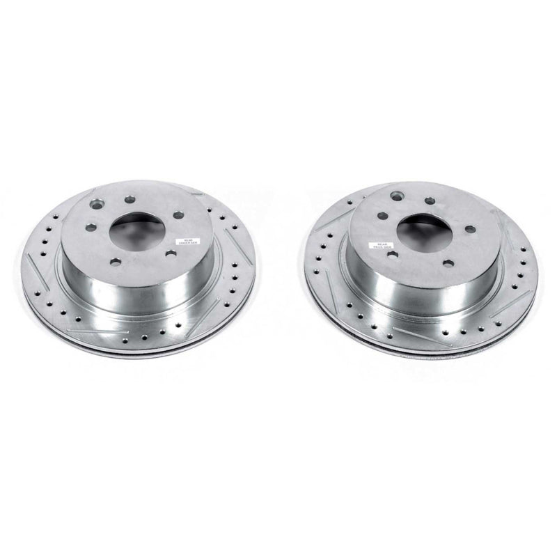 Power Stop 93-97 Infiniti J30 Rear Evolution Drilled & Slotted Rotors - Pair