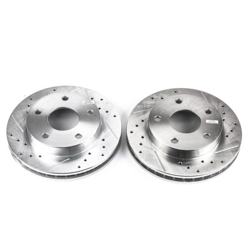 Power Stop 94-99 Dodge Ram 1500 Front Evolution Drilled & Slotted Rotors - Pair