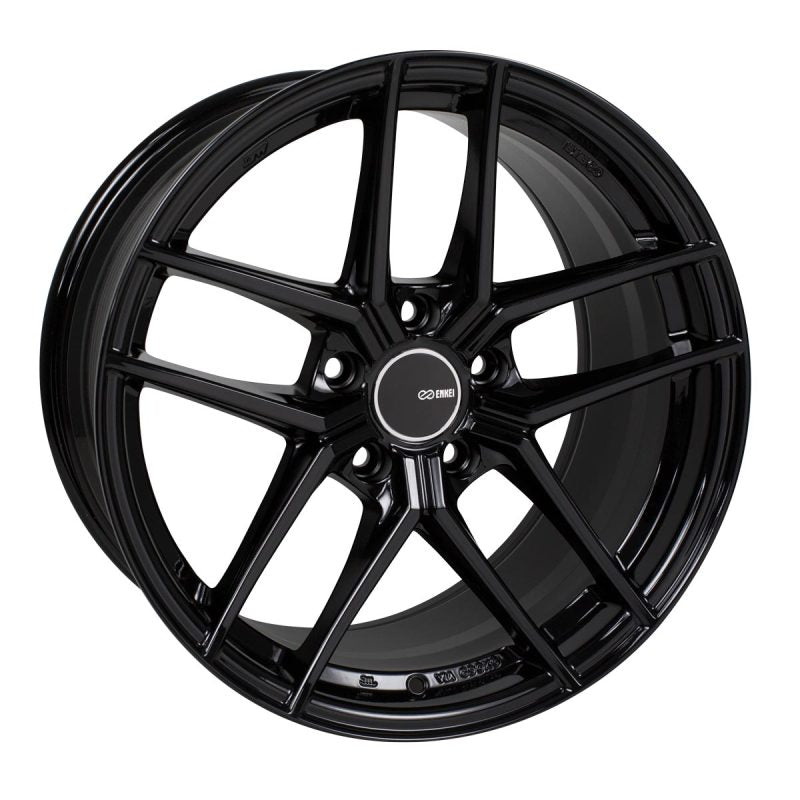 Enkei TY5 19x8 5x112 45mm Offset 72.6mm Bore Black Wheel