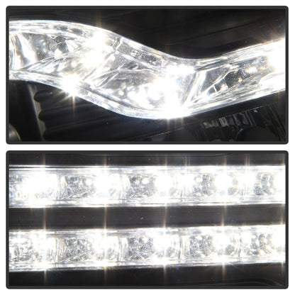 Spyder Chevy Silverado 1500 07-13 V2 Projector Headlights - LED DRL - Black PRO-YD-CS07V2-DRL-BK