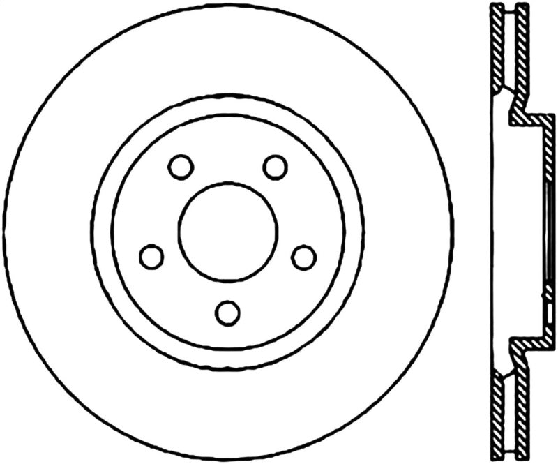 StopTech Power Slot 05 Chrysler 300C 5.7L V8 w/ Vented Rear Disc Front Left Cryo Slotted Rotor