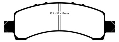 EBC 02 Cadillac Escalade 5.3 (Akebono rear caliper) Greenstuff Rear Brake Pads