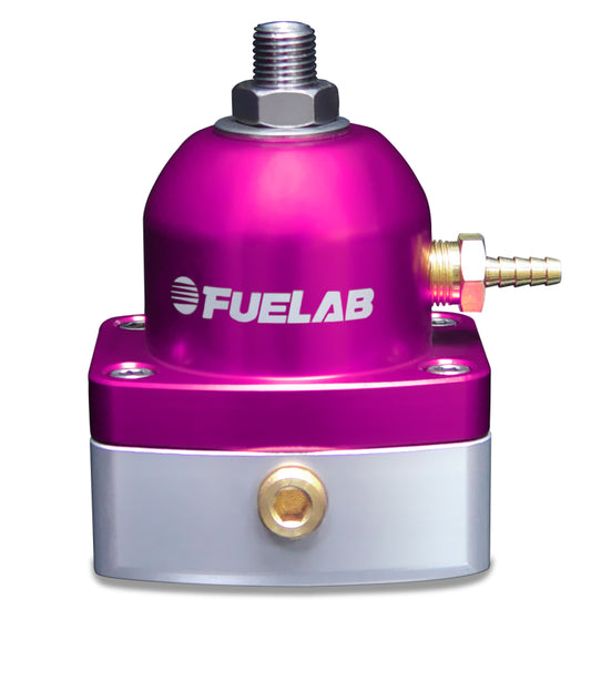 Fuelab 525 EFI Adjustable FPR In-Line 90-125 PSI (1) -6AN In (1) -6AN Return - Purple