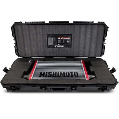 Mishimoto Universal Carbon Fiber Intercooler - Gloss Tanks - 525mm Gold Core - S-Flow - DG V-Band