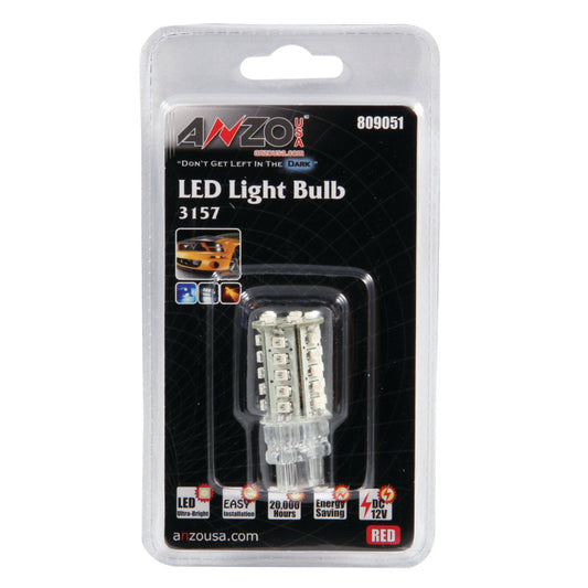ANZO - LED Bulbs Universal 3157 Red - 30 LEDs 2in Tall