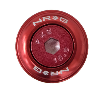 NRG Fender Washer Kit w/Color Matched M6 Bolt Rivets For Plastic (Red) - Set of 10