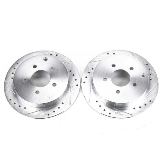 Power Stop 02-07 Buick Rendezvous Rear Evolution Drilled & Slotted Rotors - Pair