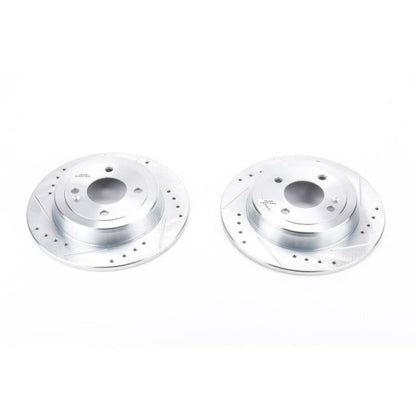 Power Stop 12-19 Hyundai Accent Rear Evolution Drilled & Slotted Rotors - Pair