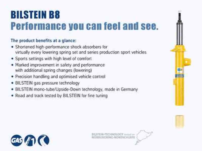 Bilstein B8 2000-2005 Ford Focus High Front Right 36mm Monotube Strut Assembly