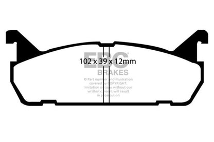 EBC 91-96 Ford Escort 1.8 Greenstuff Rear Brake Pads