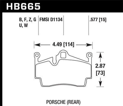 Hawk 05-14 Porsche Boxter/07-14 Cayman HPS Street Rear Brake Pads