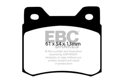 EBC 84-86 Mercedes-Benz 190/190E 2.3 Greenstuff Rear Brake Pads