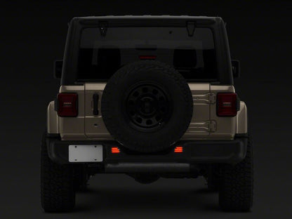 Raxiom 18-23 Jeep Wrangler JL Moab Rubicon Sahara Axial LED Rear Bumper Reflector Lights- Smoked