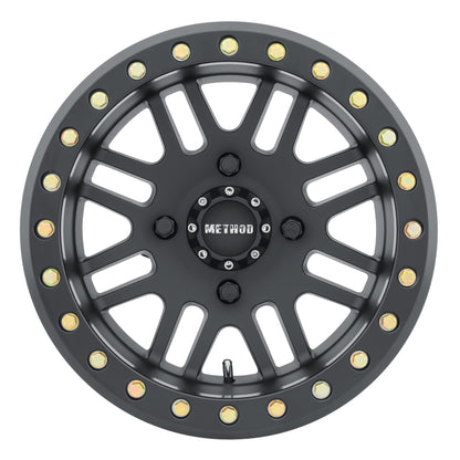 Method MR406 UTV Beadlock 14x10 / 5+5/0mm Offset / 4x136 / 106mm CB Matte Black Wheel