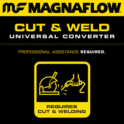 MagnaFlow Conv Universal 2.25 Midbed O2 Front CA