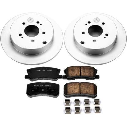 Power Stop 04-11 Mitsubishi Endeavor Rear Z17 Evolution Geomet Coated Brake Kit