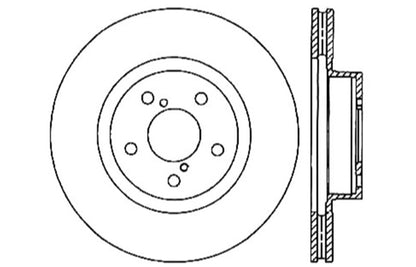 StopTech Subaru 14-18 Forester / 05-14 Legacy / 10-14 Outback Drilled Right Front Cryo Rotor