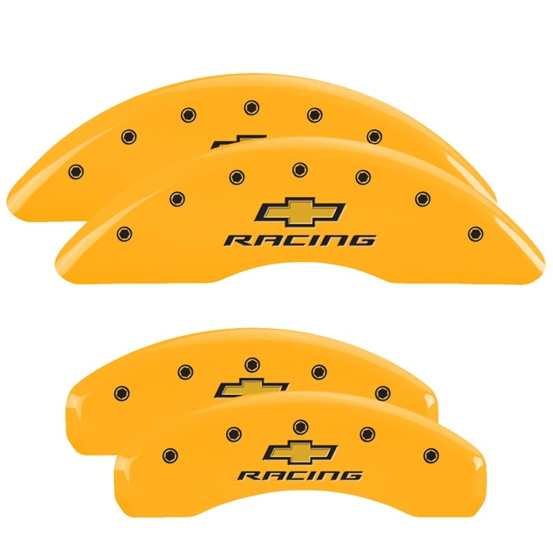 MGP 4 Caliper Covers Engraved Front & Rear MGP Yellow finish black ch