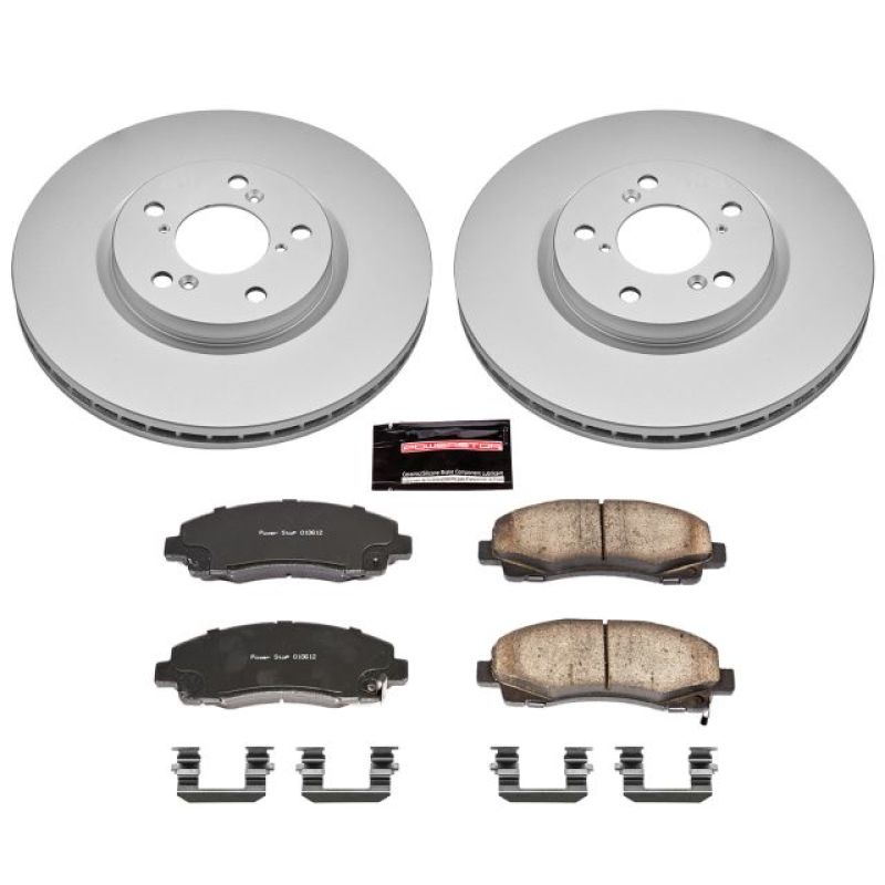 Power Stop 06-11 Honda Ridgeline Front Z17 Evolution Geomet Coated Brake Kit