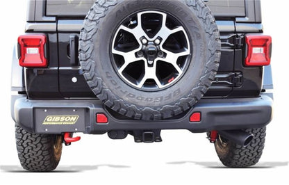 Gibson 18-22 Jeep Wrangler JL Rubicon 3.6L 2.5in Cat-Back Single Exhaust - Black Elite (Ceramic)