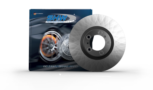 SHW 17-20 Porsche Panamera 4 w/Black Caliper w/o Ceramics Left Frt Smooth MB Brake Rotor (971615301)