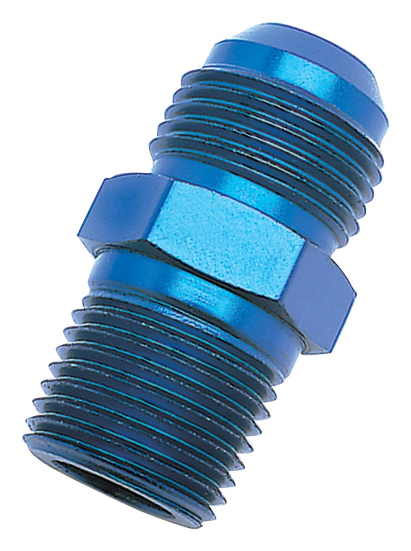 Russell Performance -6 AN to 1/4in NPT Straight Flare to Pipe (Blue)