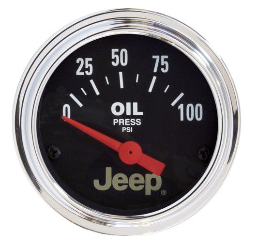 Autometer Jeep 52mm 0-100 PSI Short Sweep Electronic Oil Pressure Gauge
