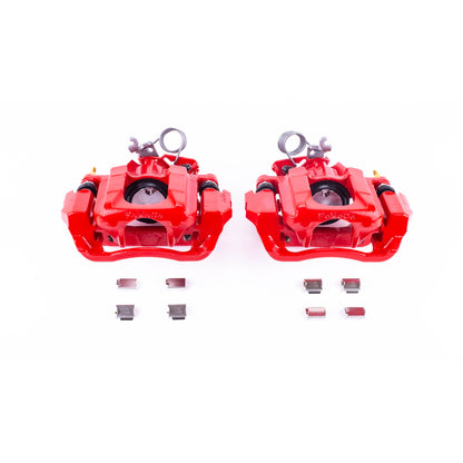 Power Stop 11-14 Ford Edge Rear Red Calipers w/Brackets - Pair