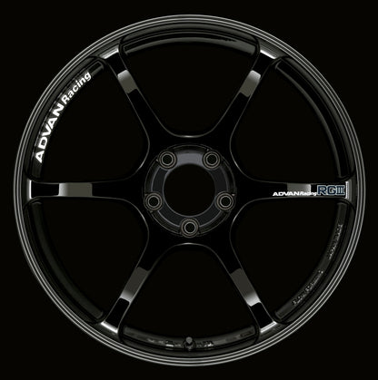 Advan RGIII 19x10.5 +25 5-114.3 Racing Gloss Black Wheel