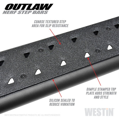 Westin 15-19 Ford F-150 SuperCrew / 17-19 Ford F-250/350 Crew Cab Outlaw Nerf Step Bars